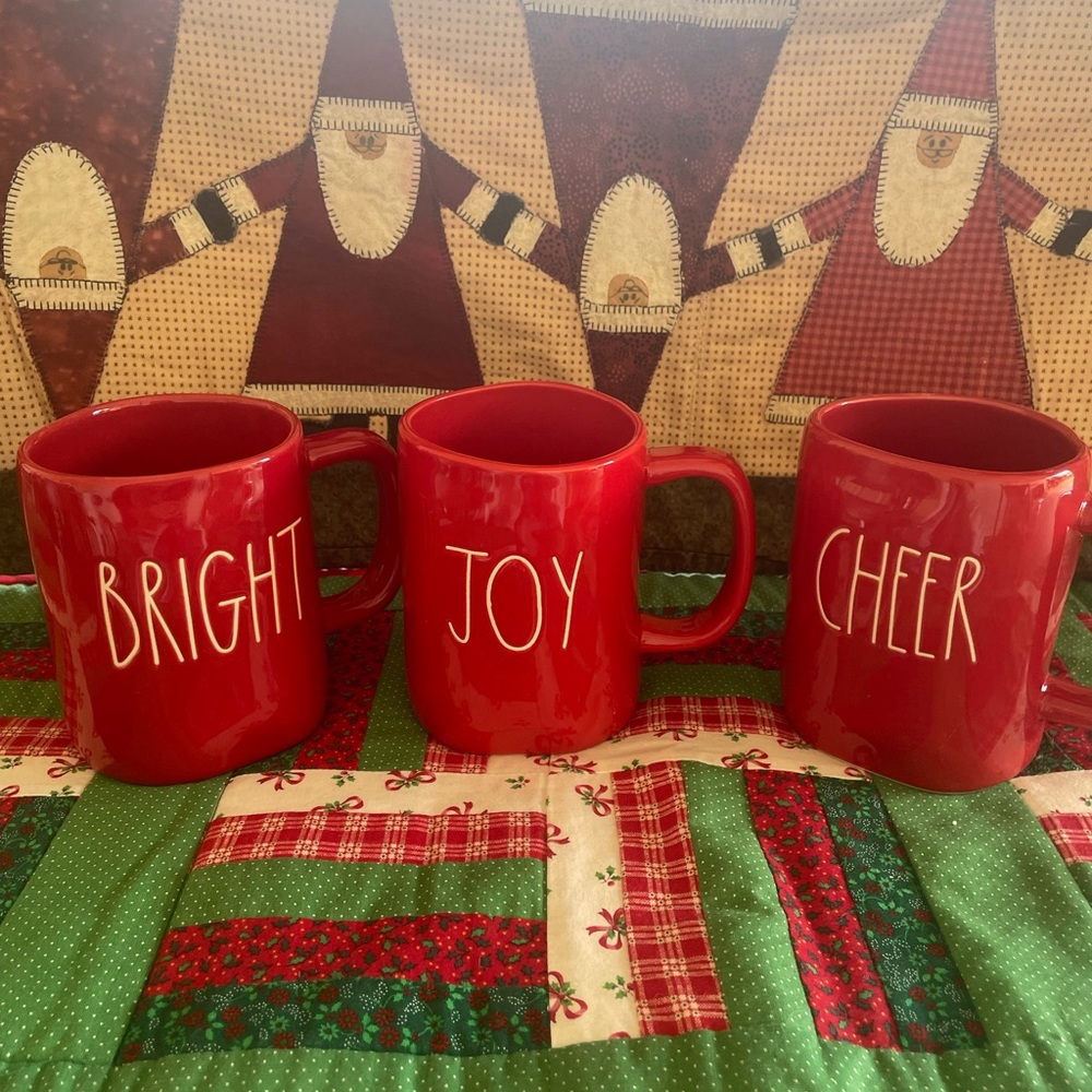 Rae Dunn Christmas mug set of 3